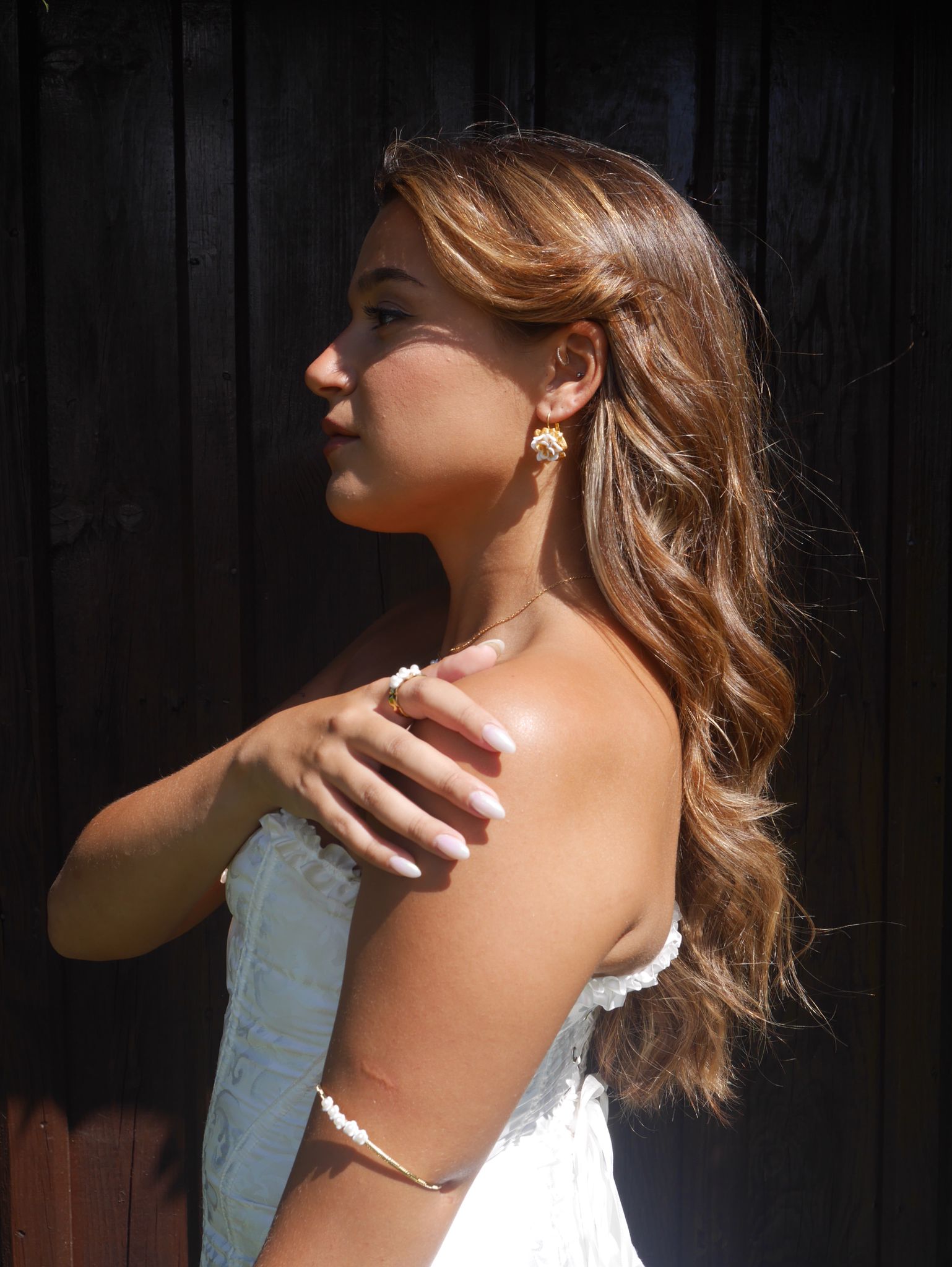 Brincos Flor com Moldura - Image 3