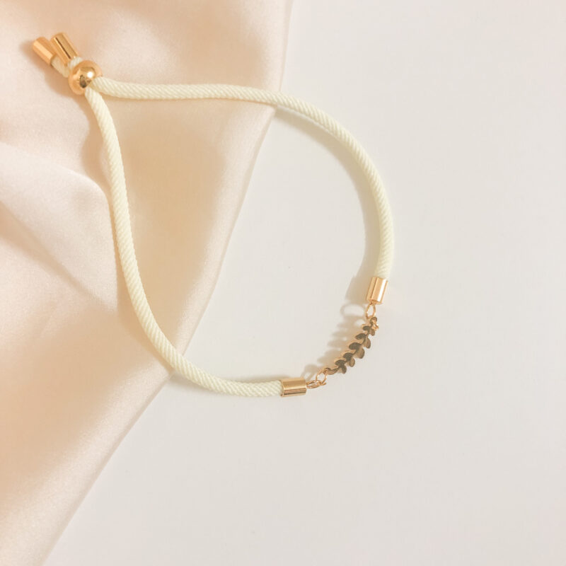 Pulseira Folha em Cordão