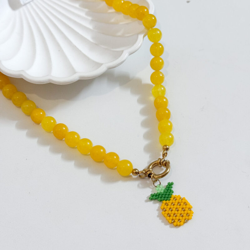 Colar Ananás Bordado