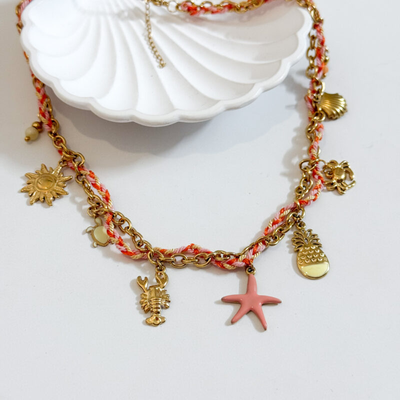 Colar Encantos Coral