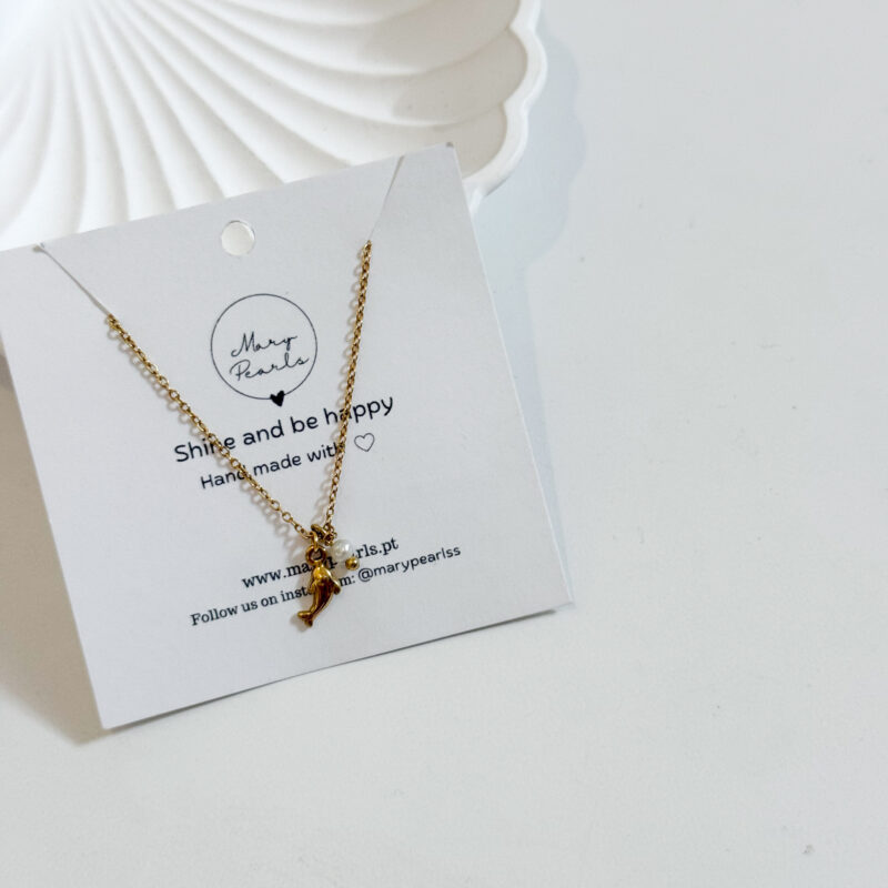 Colar Golfinho com Pérola