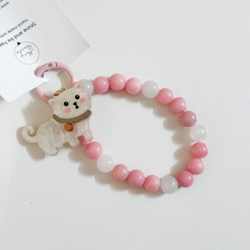 Bag Charm gatinho rosa