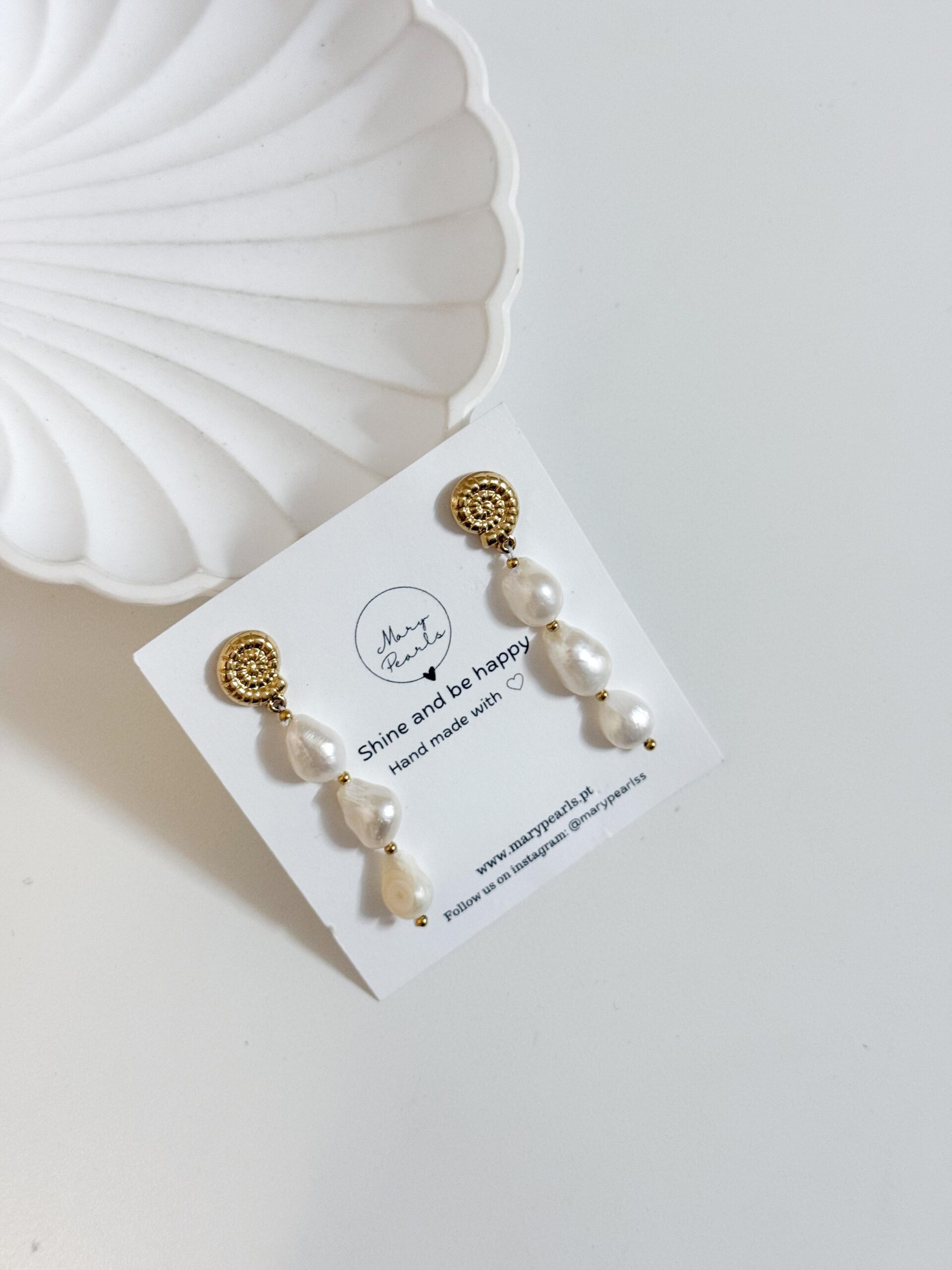 Brincos Pérola Concha