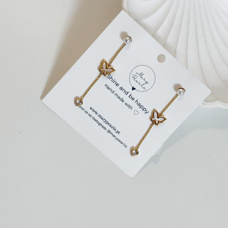 Brincos pendente borboleta