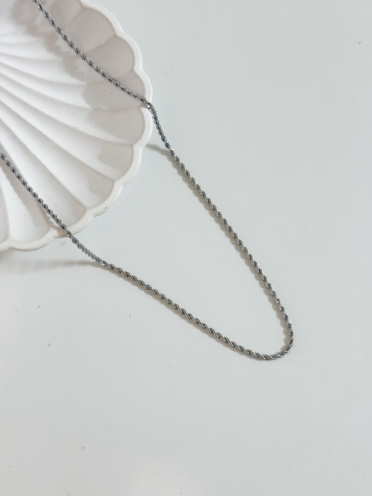 Colar Cordão Prateado