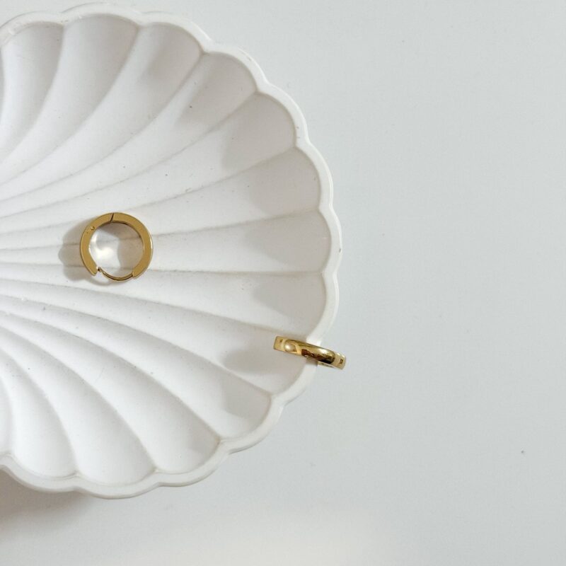 Argolas Achatadas Dourado