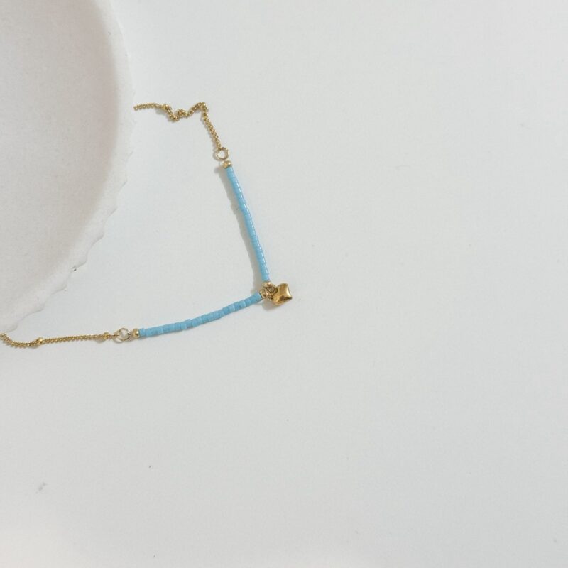 Pulseira Azul Coração