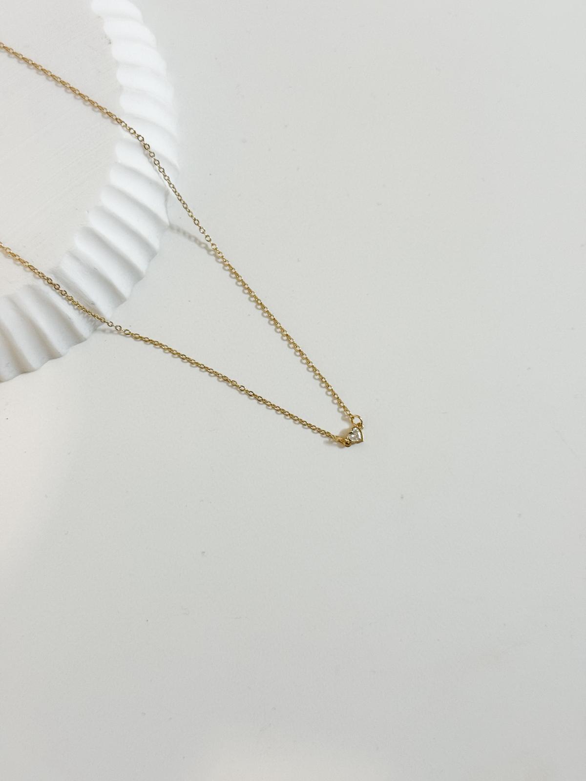 Colar Coração Brilhante