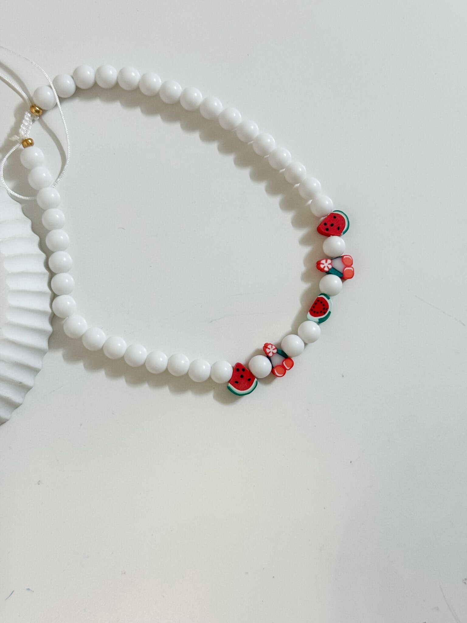 Colar Cerejas e Melancia