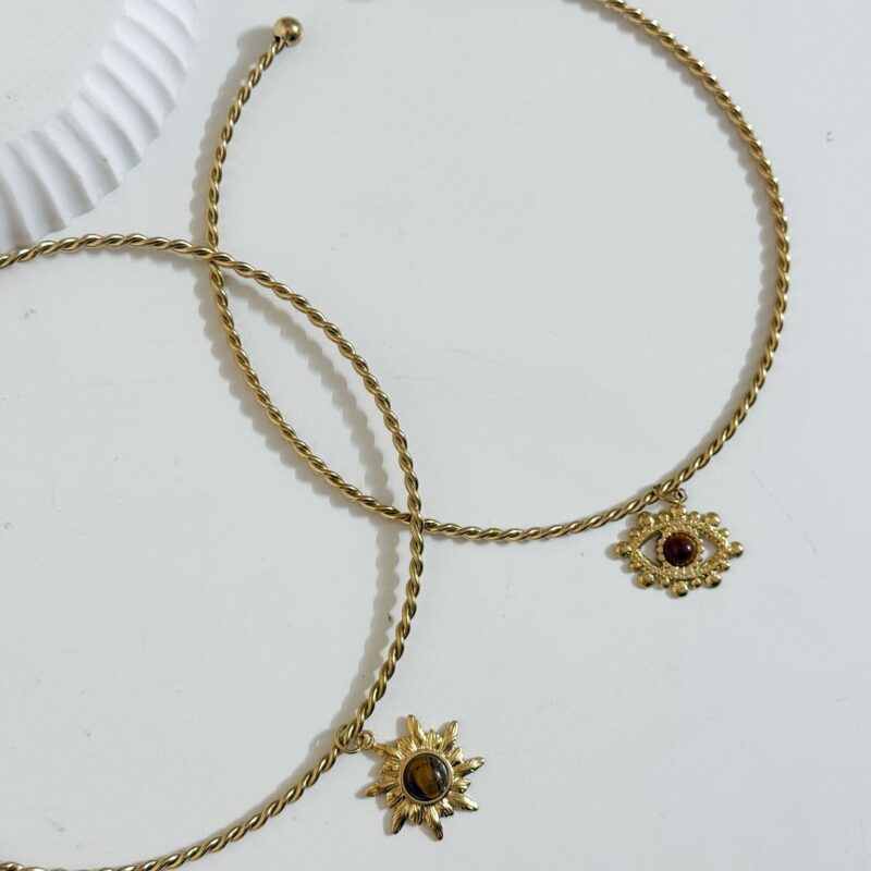 Colar Gargantilha Olho/Sol