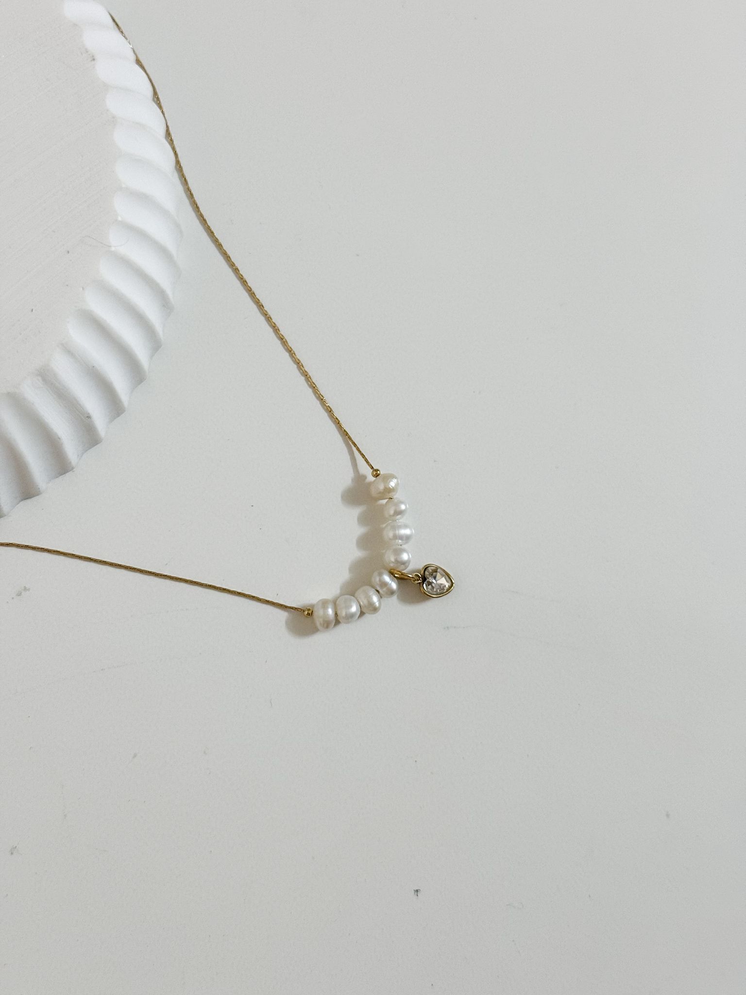 Colar Pérola e Coração