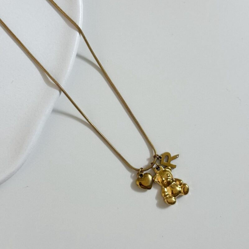 Colar Ursinho e Inicial