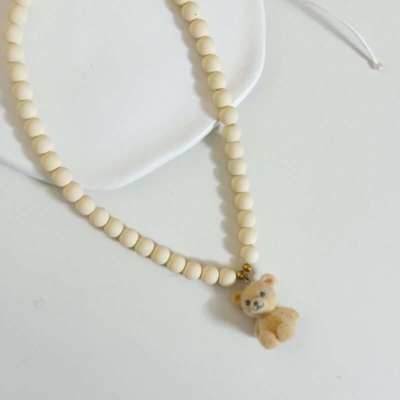 Colar Urso Bege