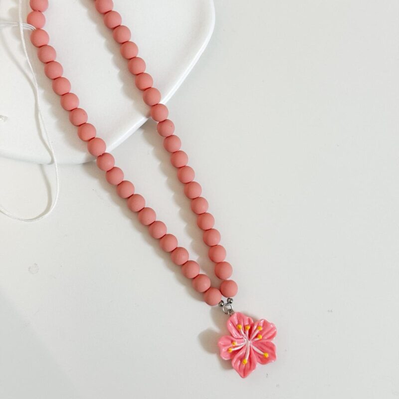 Colar Flor Rosa
