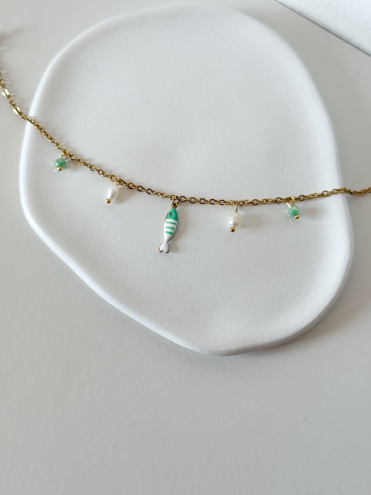 Pulseira de Pé Peixinho Verde