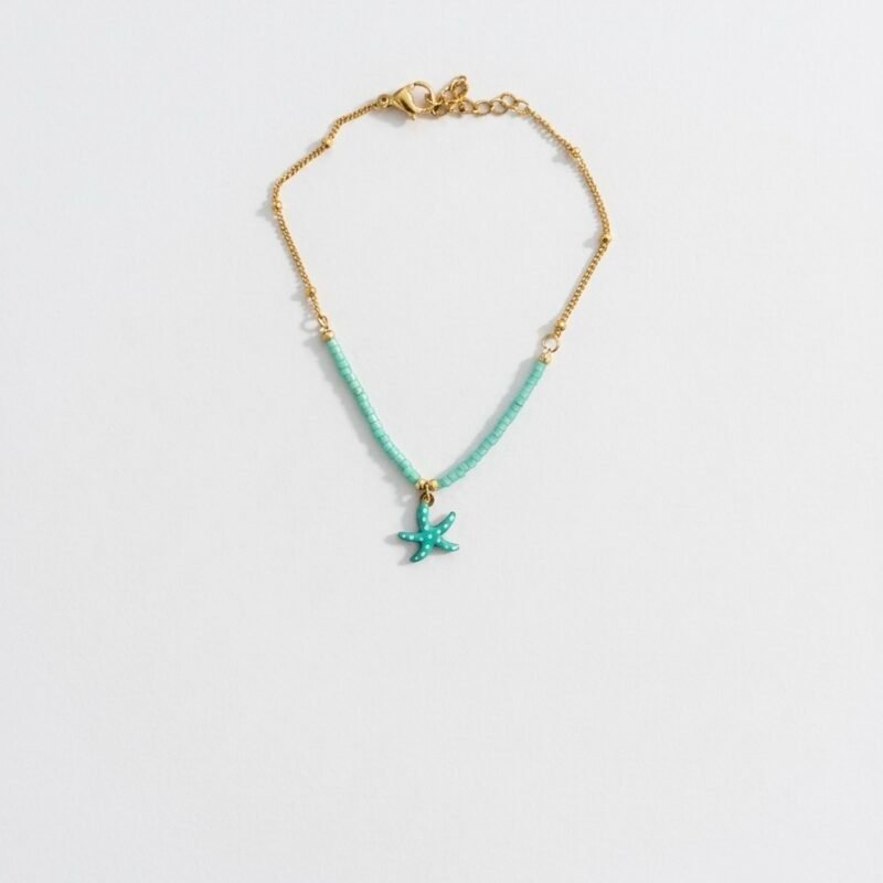 Pulseira Estrelinha Verde Água