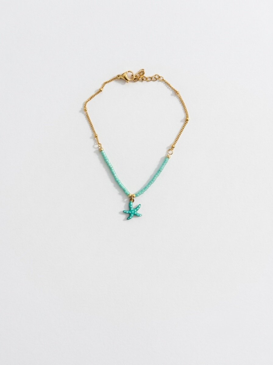 Pulseira Estrelinha Verde Água