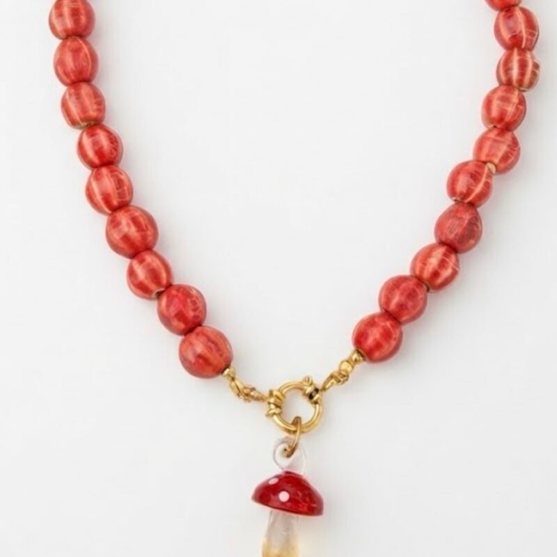 Colar Cerâmica Vermelho