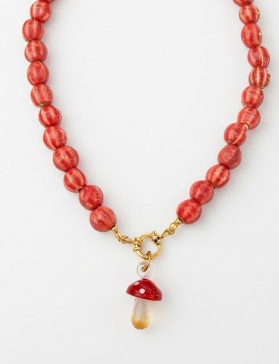 Colar Cerâmica Vermelho