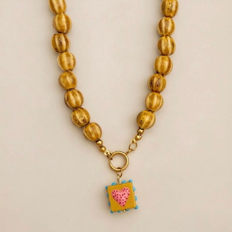 Colar Cerâmica Amarelo